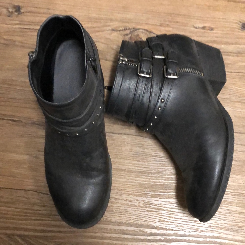 Black Studded Ankle Boots